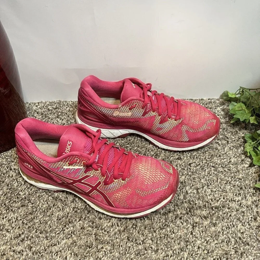 ASICS Gel-Nimbus 20 Womens Size 8.5 Athletic Running Shoes Pink T850N